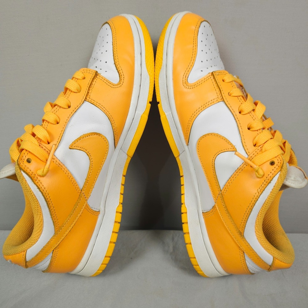 Nike Dunk Low Shoes Women Size 9 Laser Orange Sail White Leather Sneaker - Picture 8 of 16